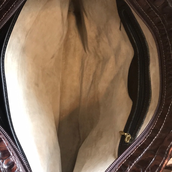 Brahmin black and pecan croc medium tote - Picture 3 of 4